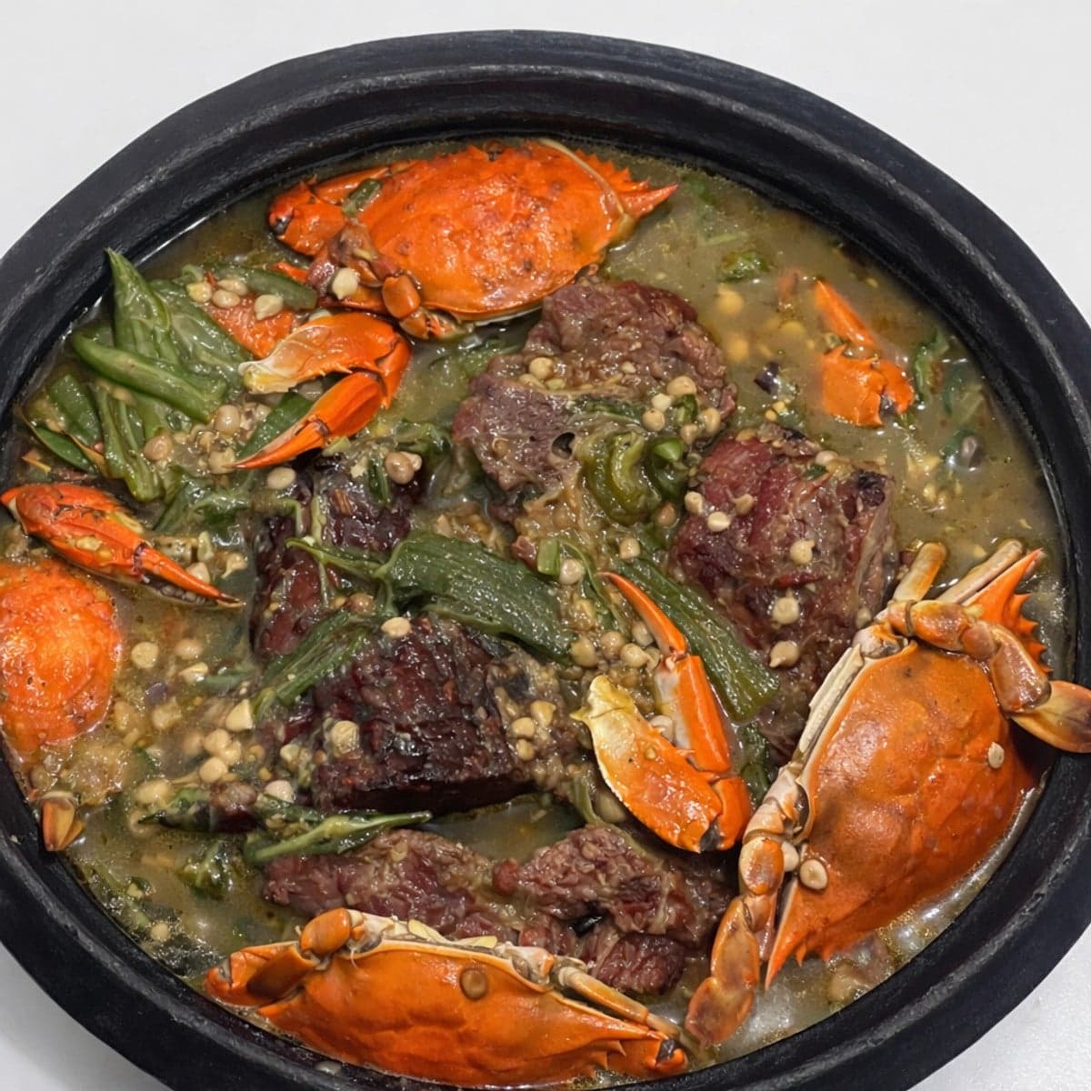 Sauce gombo tapée ou encore appelée gbolou chez les baoulés.