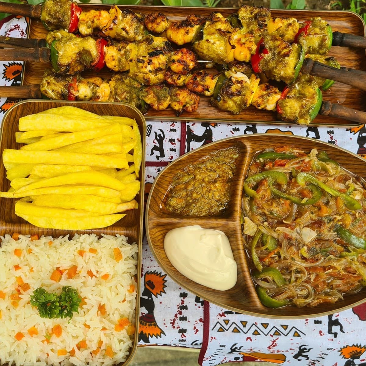 Brochettes de merou et crevettes by lolo