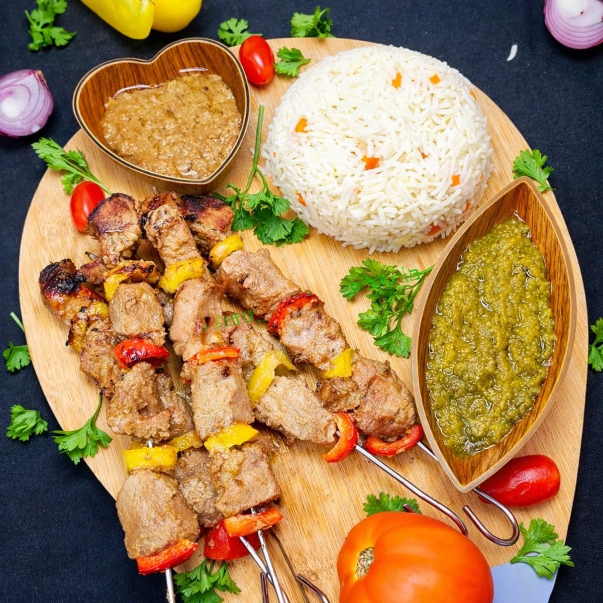 Brochettes marinée à la sauce soja