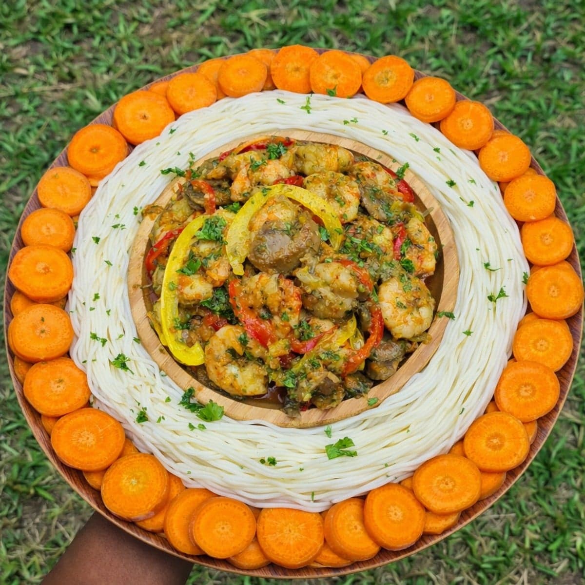 Crevettes et champignons de Paris