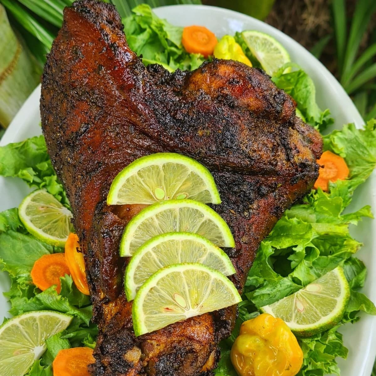 Croustillant gigot mariné au four