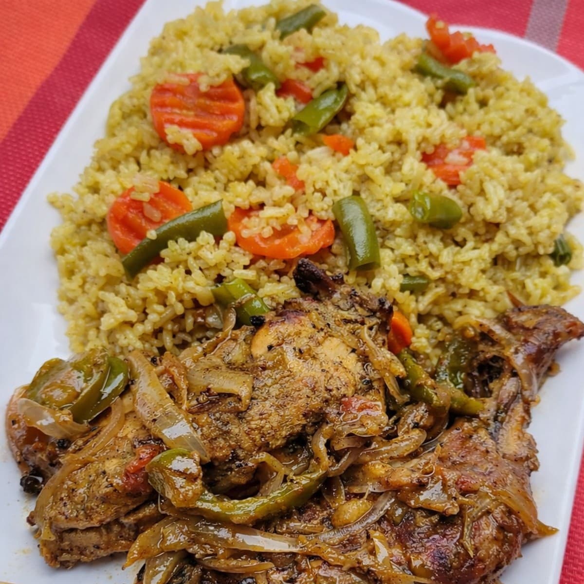 délicieux riz gras au poulet😍