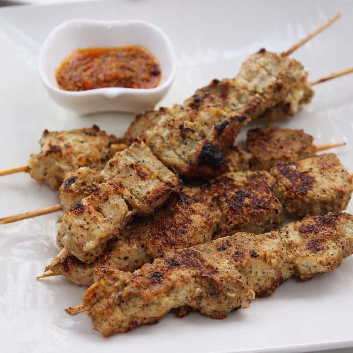 Des brochettes de poisson