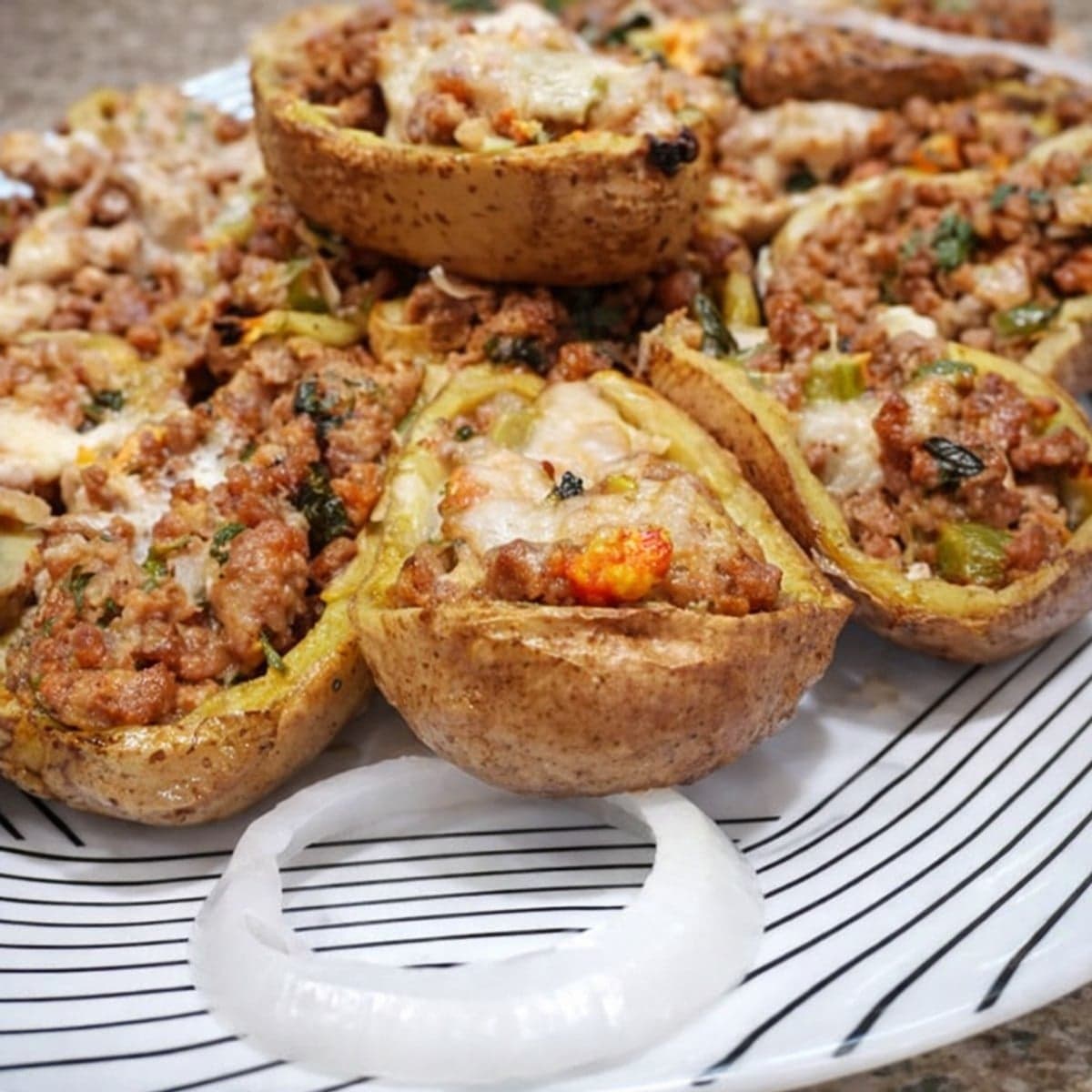 Des safous farcis a la viande hachée
