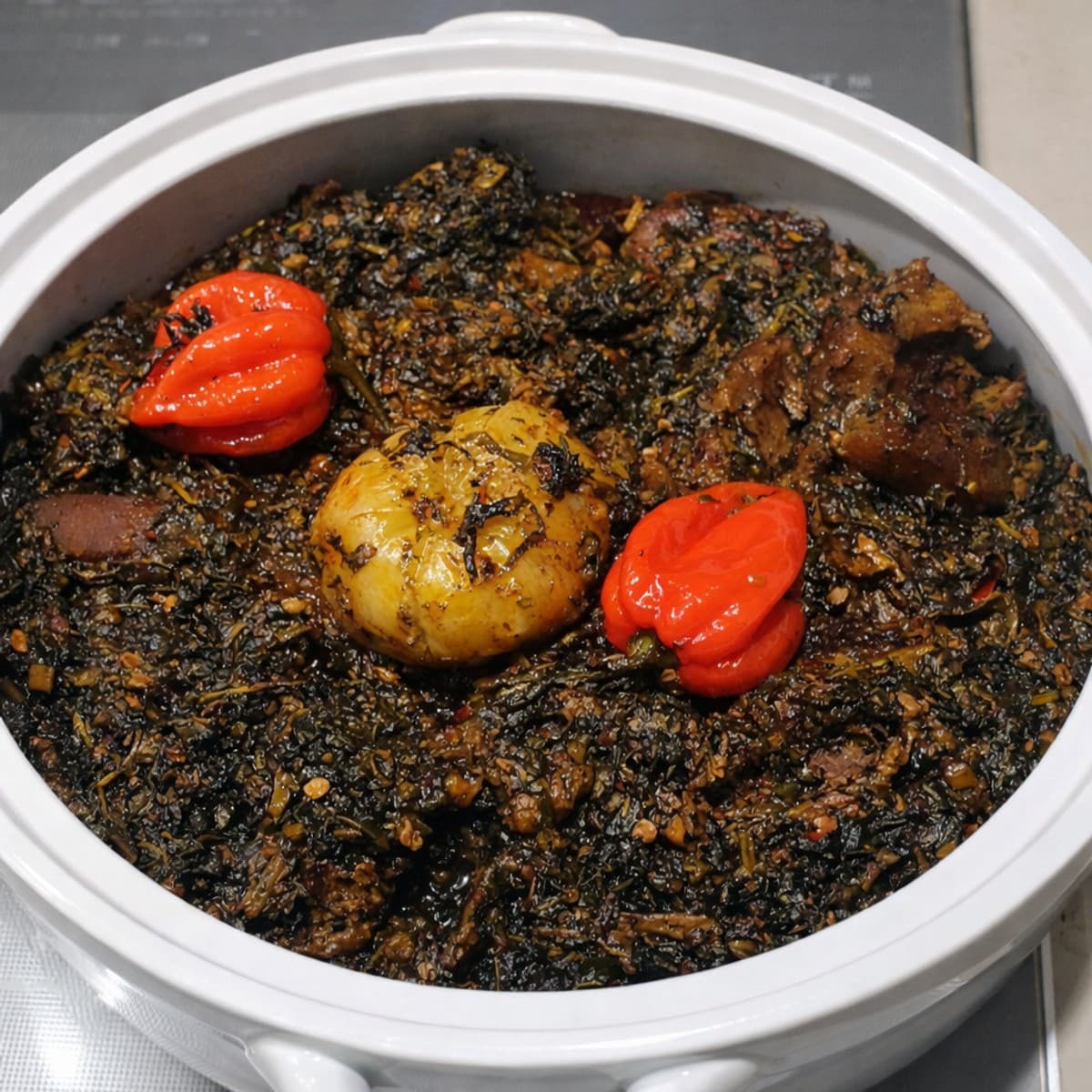 Feuilles de basilic et gombos : recette africaine
