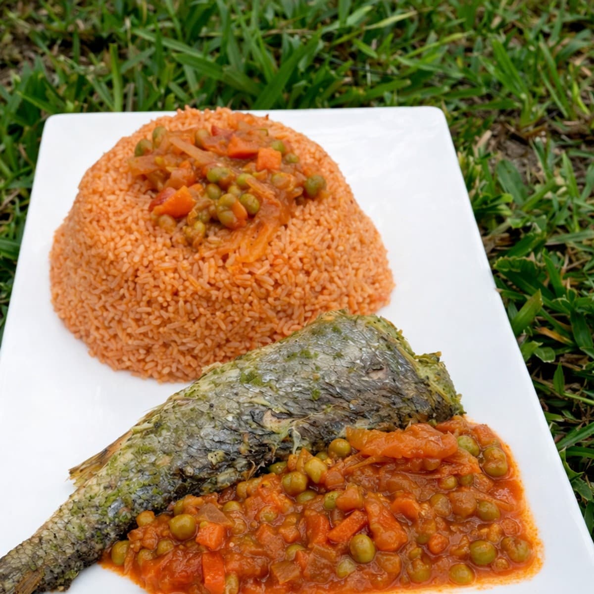 Jollof rice revisité au poisson