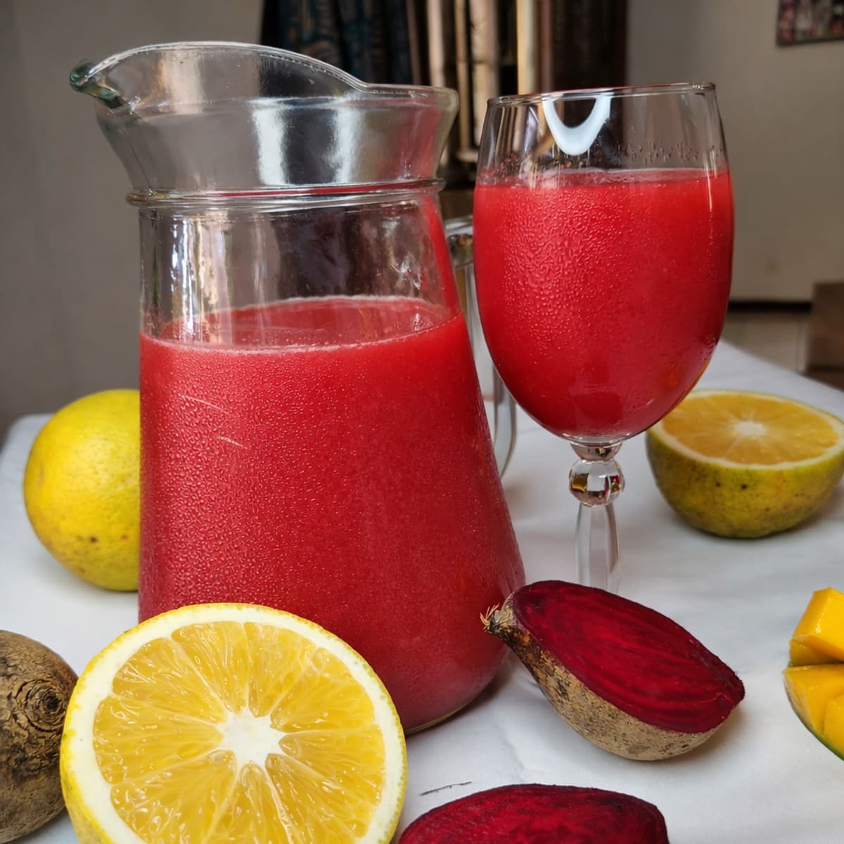 Jus mangue orange betterave : recette santé