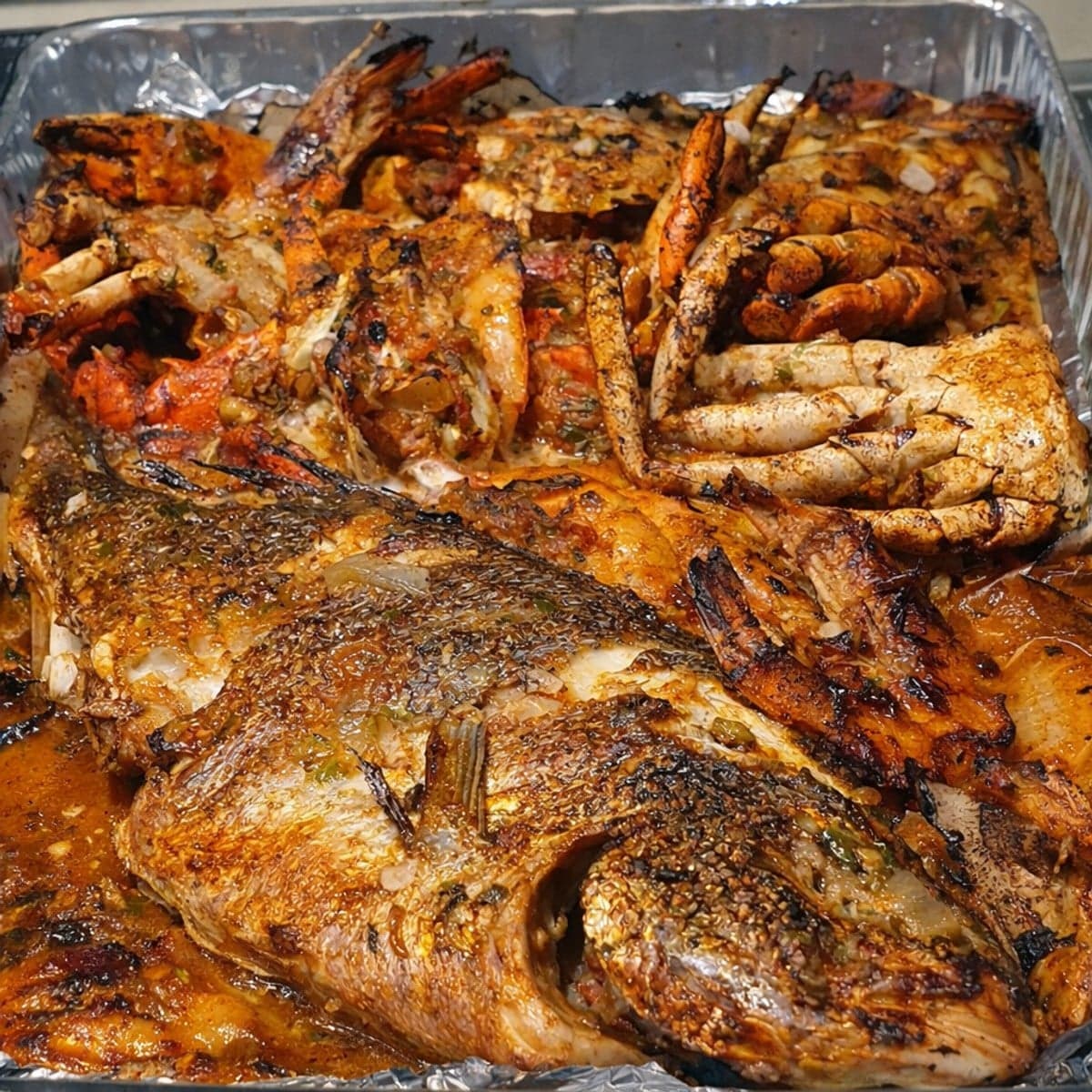 Poisson crabes et crevettes