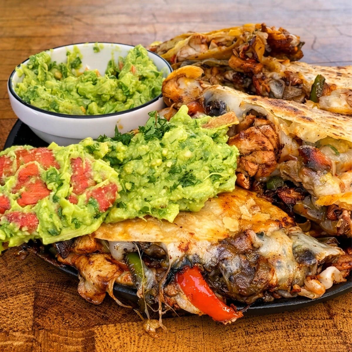 Quesadillas fajitas au poulet : recette mexicaine