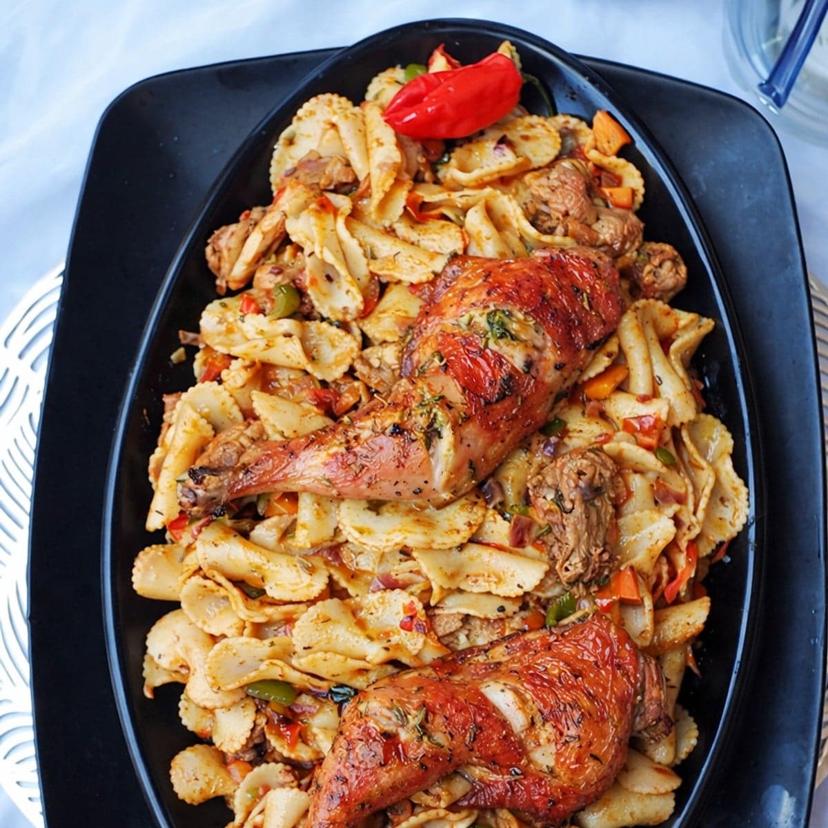 Pâtes au poulet façon Maria : recette crémeuse