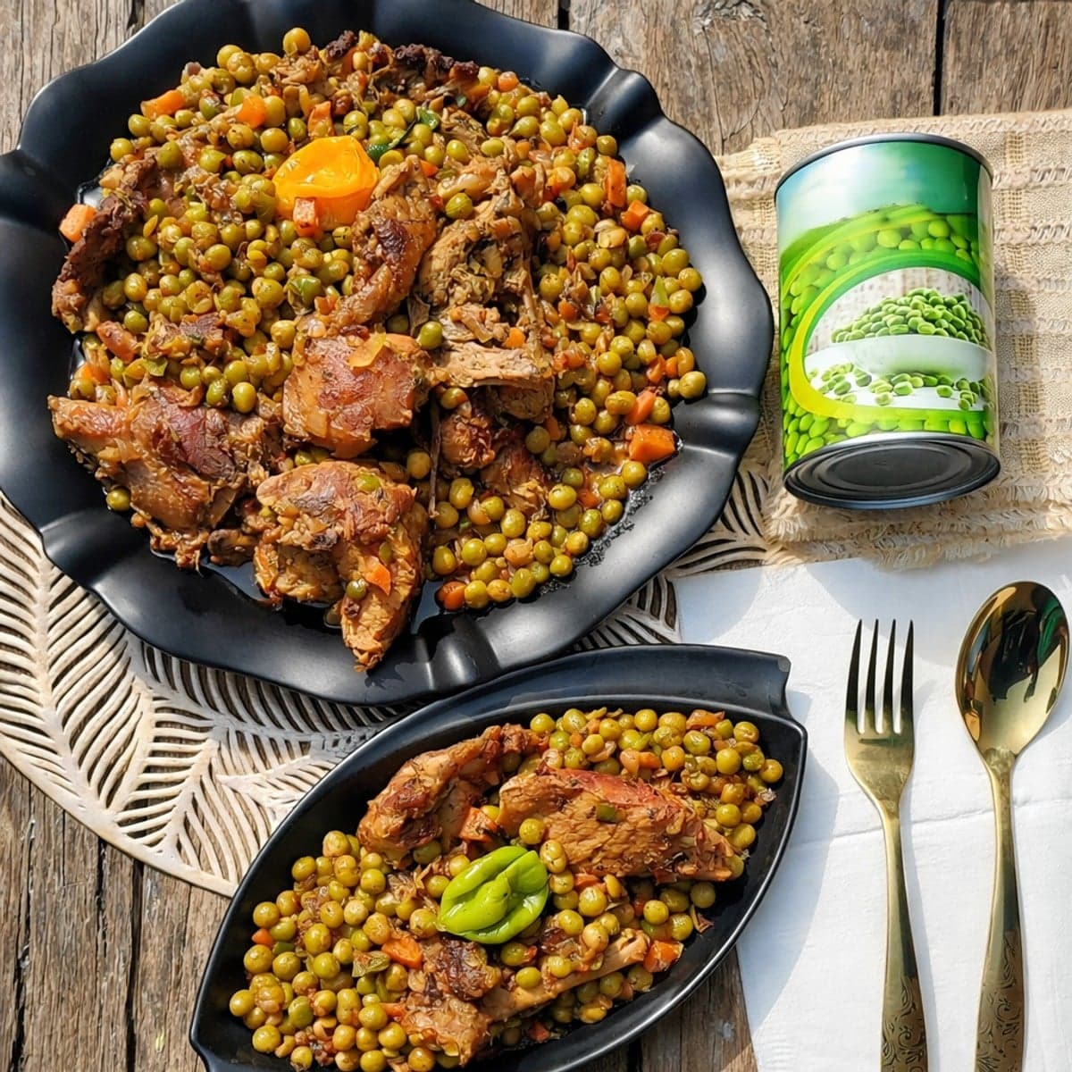 Petits pois sautés au poulet : recette légère