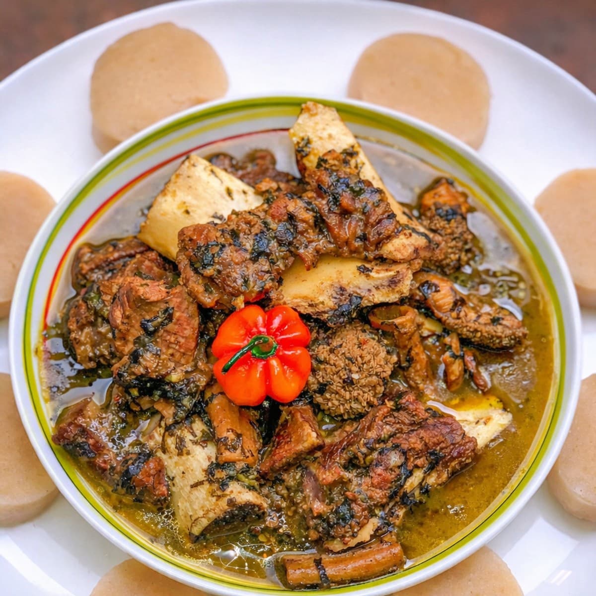 Viande de Bœuf aux Feuilles de Ngombo : Un Délice Onctueux
