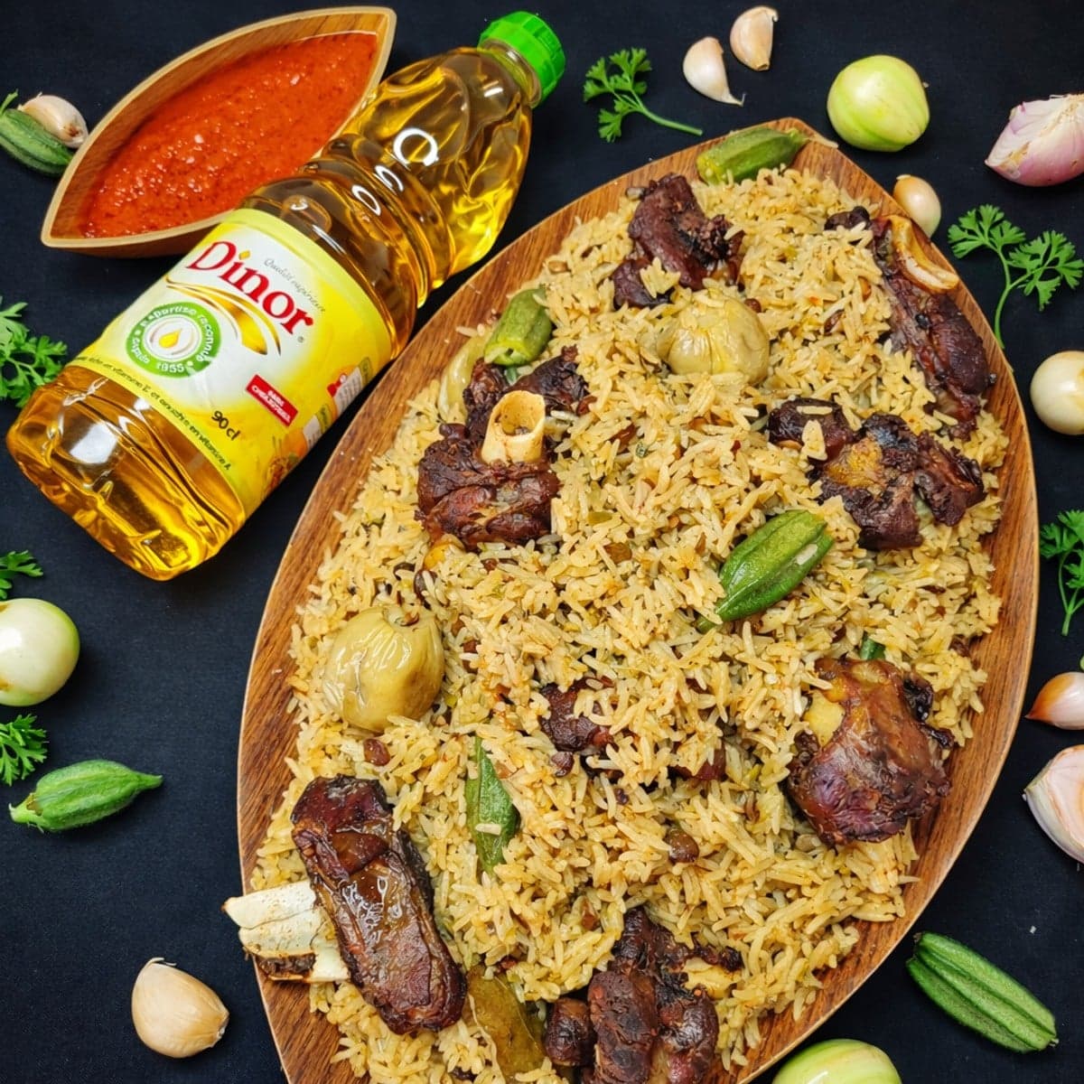 Riz soumara (afitin) à la viande de bœuf : un plat riche en saveurs