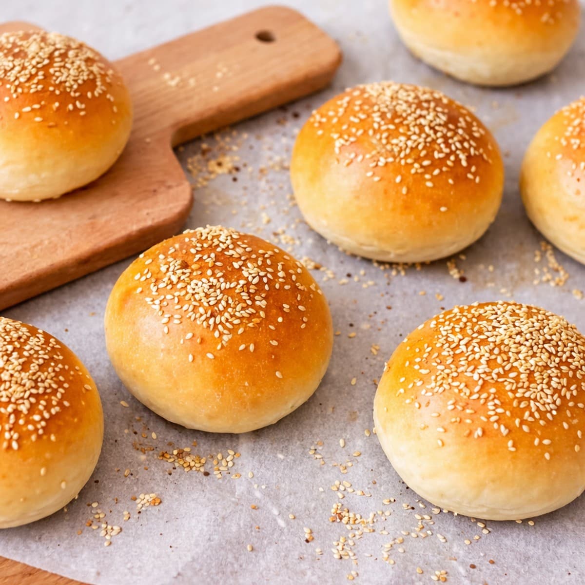 Brioches burger maison : recette moelleuse et facile