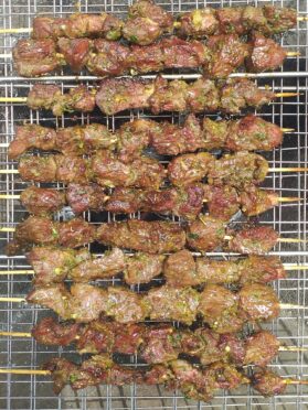 Brochettes de boeuf