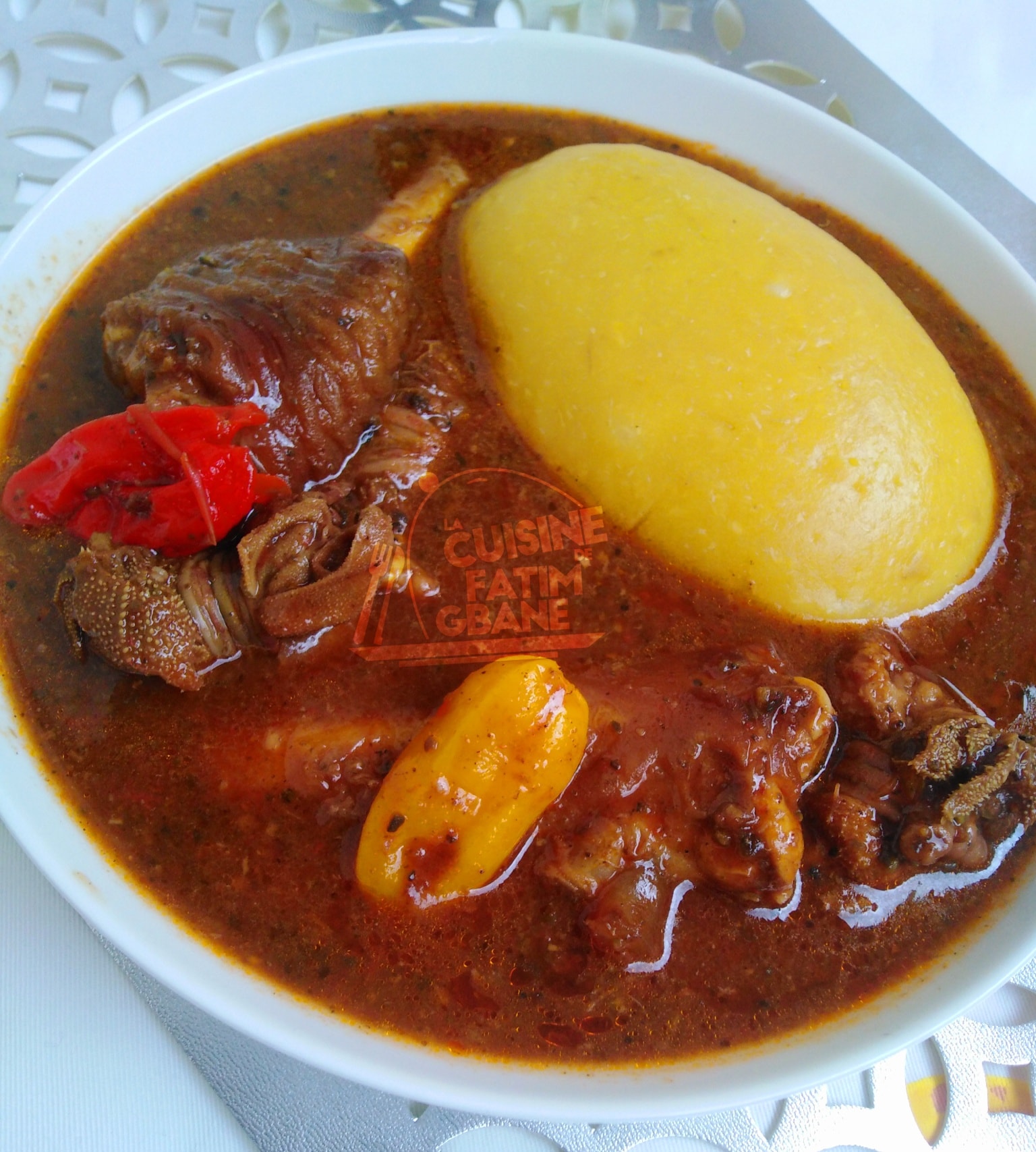 Du foutou banane à la sauce djoumgblé – Cuisine de Chez Nous