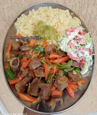 Riz au gras parfumé & viande de bœuf sautée aux légumes !